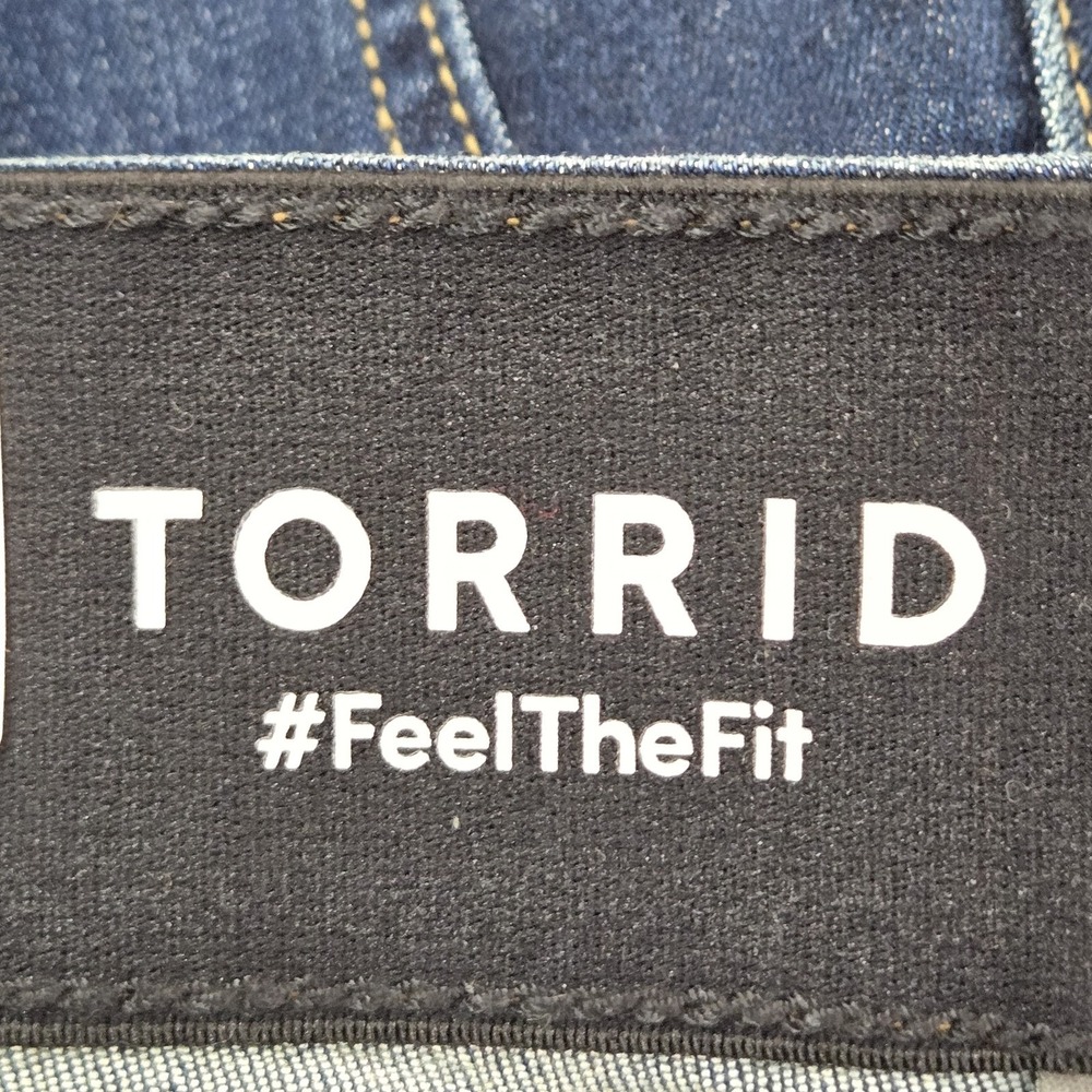 Torrid Women Jeans 18R Dark Blue Denim Wide-Leg 42585299 Bombshell Wide NWT - Picture 7 of 16